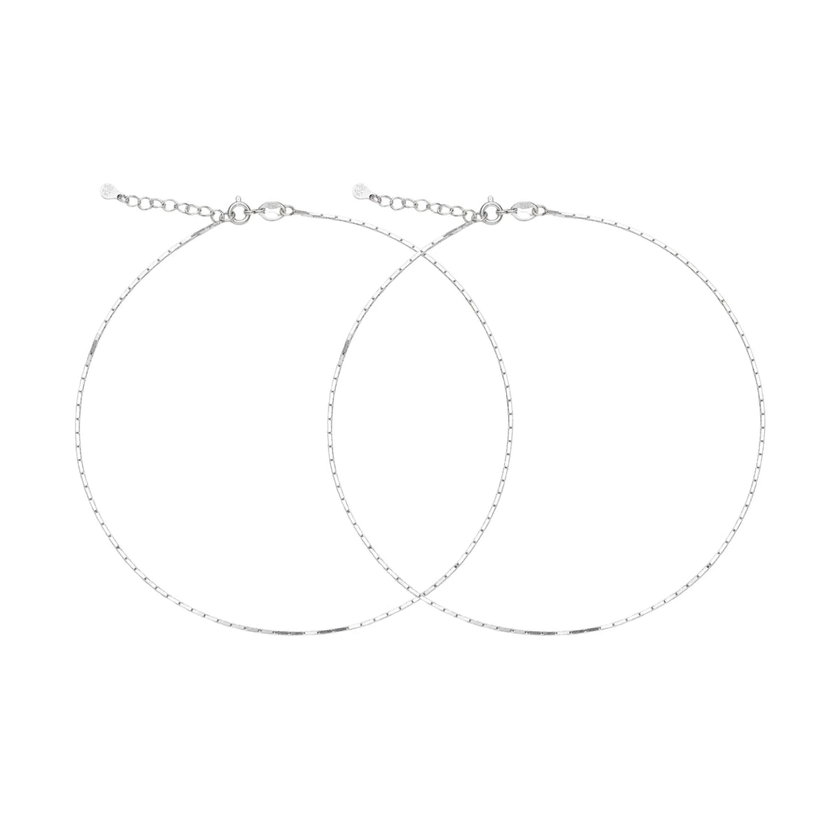 Hulasi Women 925 Sterling Silver Minimalist Box Chain Anklet Adjustable