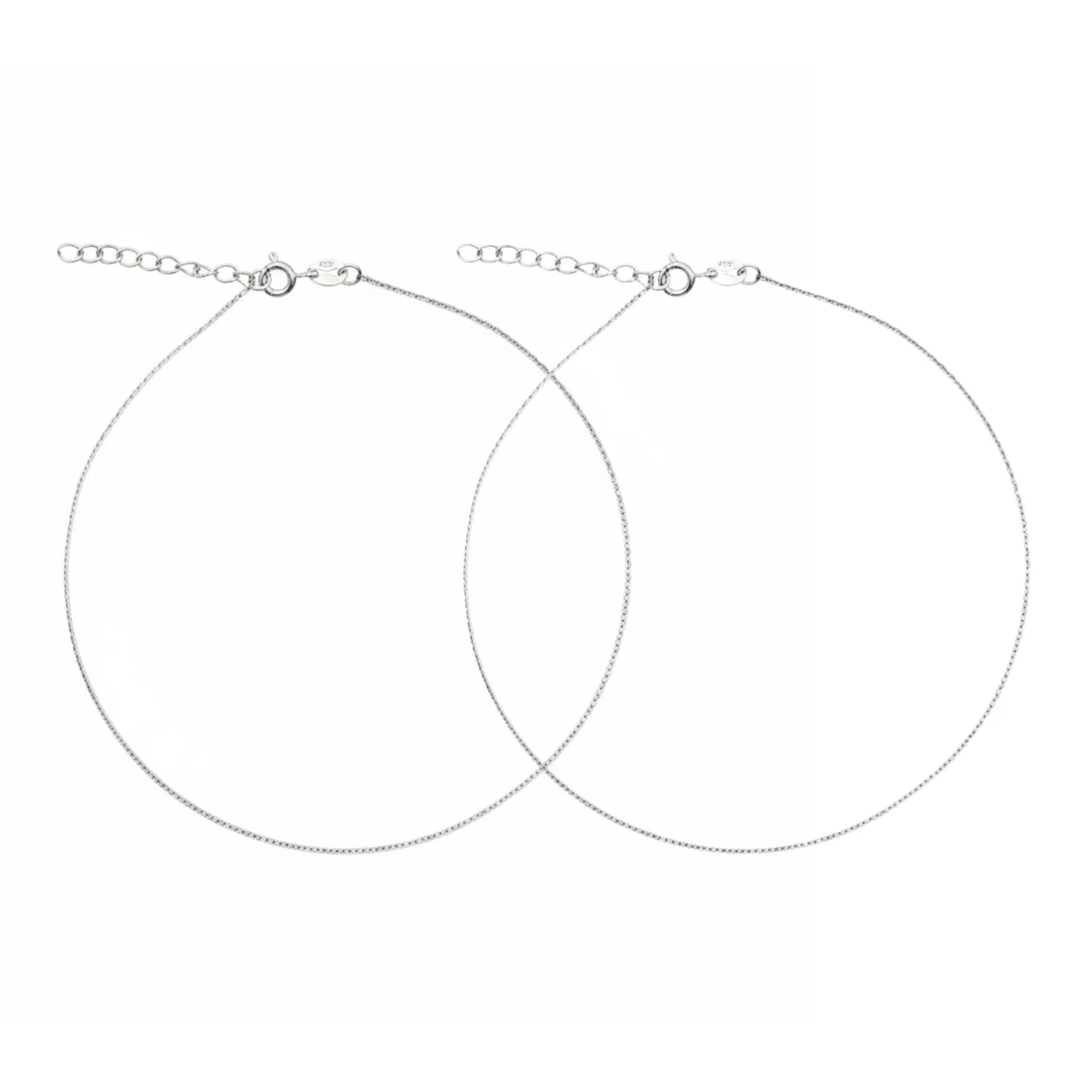 Hulasi Women 925 Sterling Silver Dainty Chain Anklet Adjustable