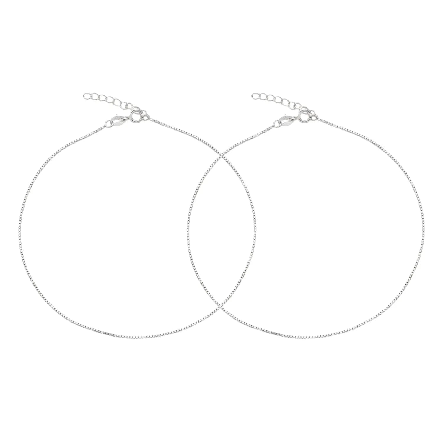 Hulasi Women 925 Sterling Silver Ball Chain Anklet Adjustable