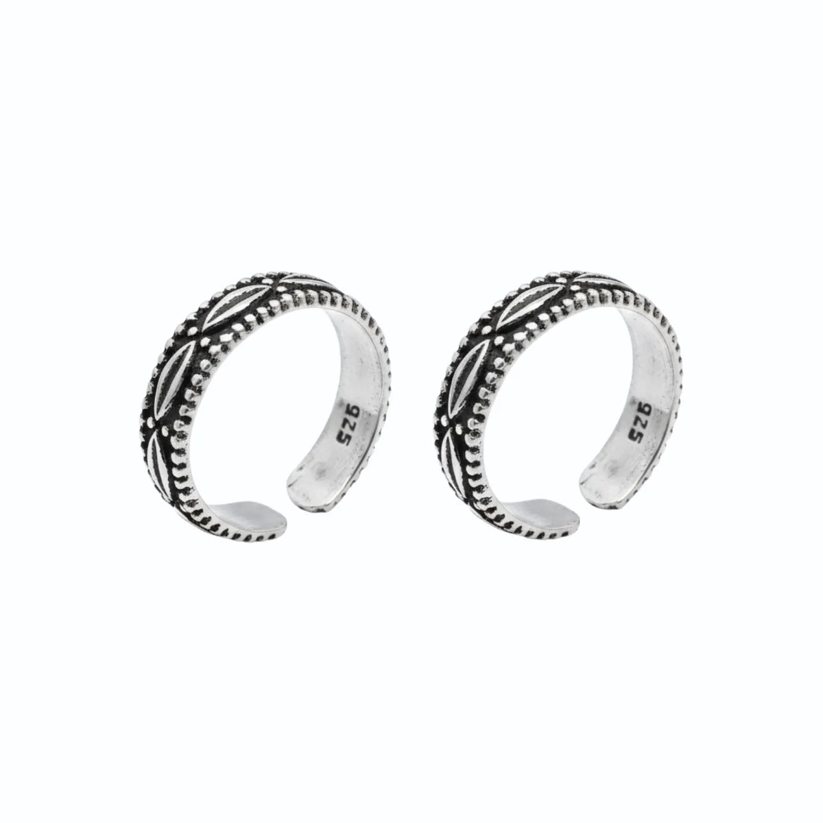 Rope Twist Pattern 925 Silver ANTIQUE TOE-RING