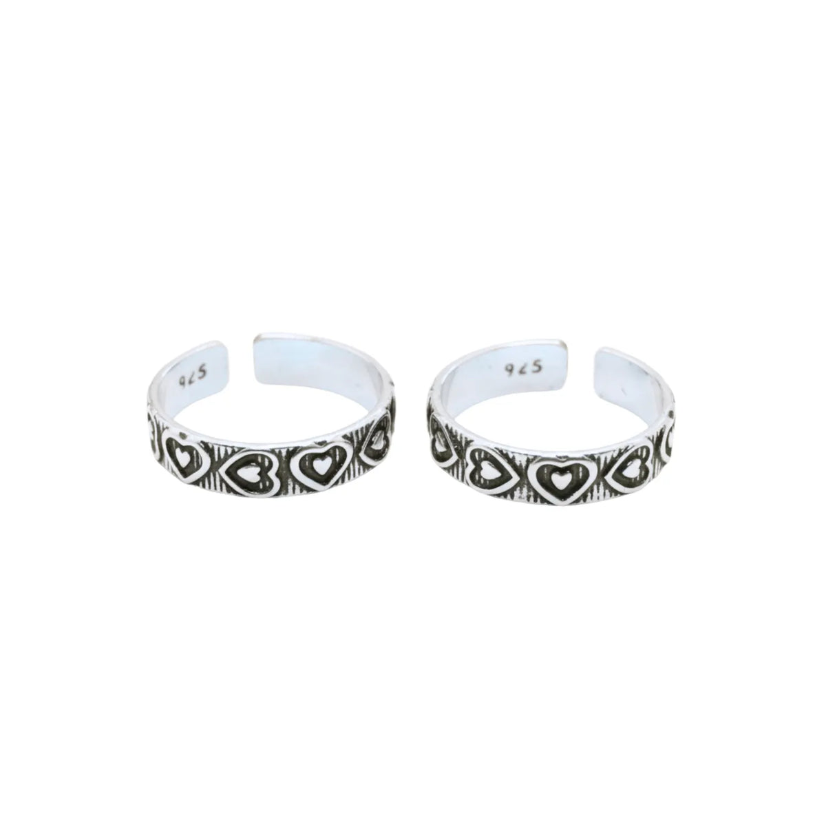 Vine & Dot Work Antique Silver ANTIQUE TOE-RING