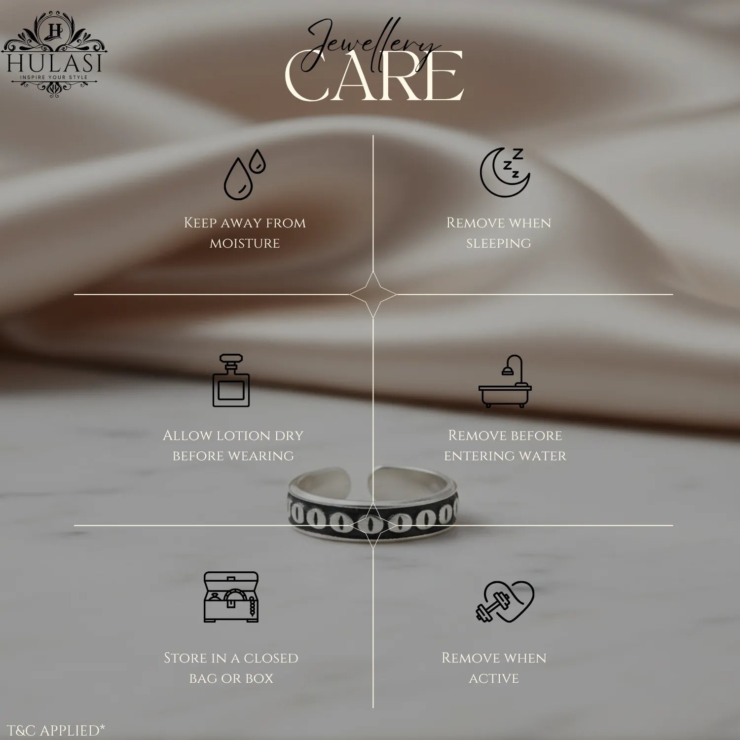 Classic Heart Border Silver ANTIQUE TOE-RING