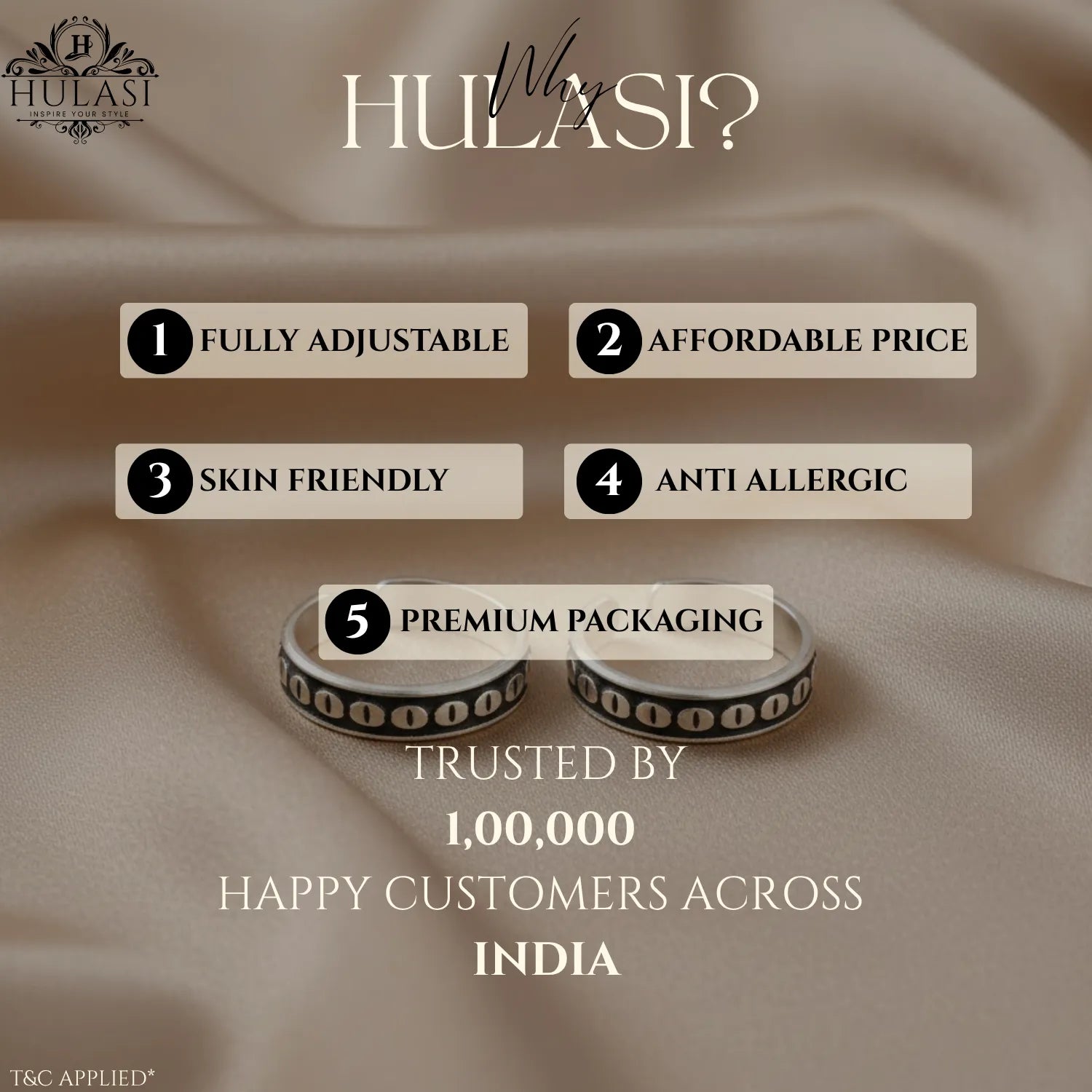 Classic Heart Border Silver ANTIQUE TOE-RING