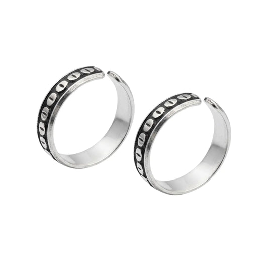 Classic Heart Border Silver ANTIQUE TOE-RING