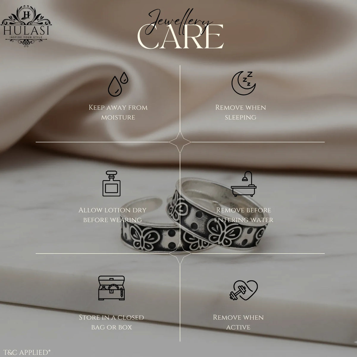 Petal Mesh Band Design Silver ANTIQUE TOE-RING