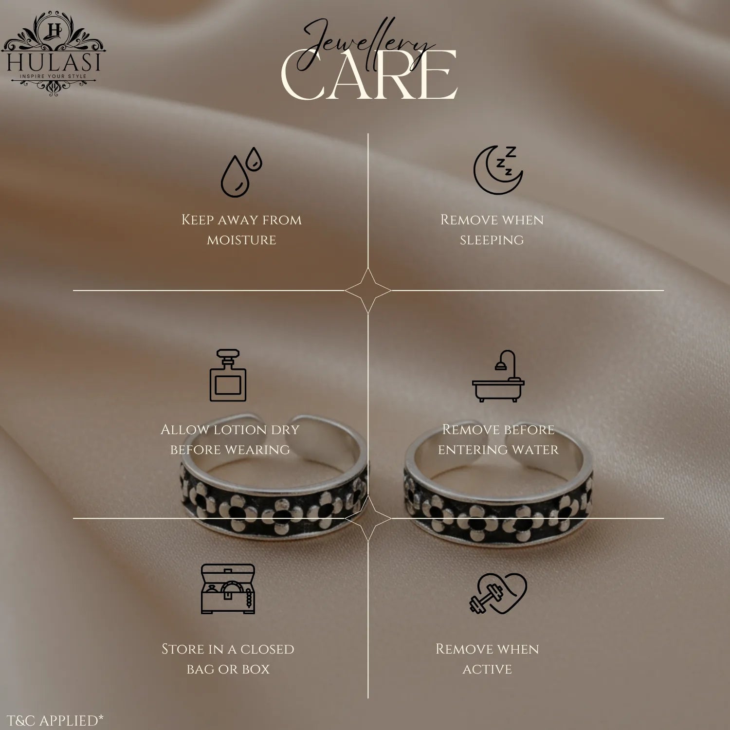 Chequered Border Oxidised Silver ANTIQUE TOE-RING