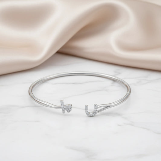 Hulasi Women 925 Sterling Silver Blue Evil Eye Protection Charm Adjustable Bracelet 24cm