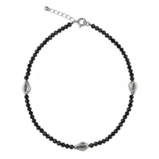 Silver Flutter Charm Anklet