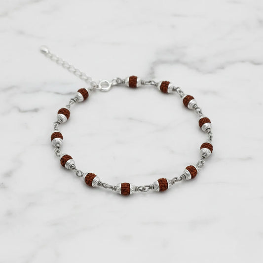 Silver Floral Harmony Bracelet