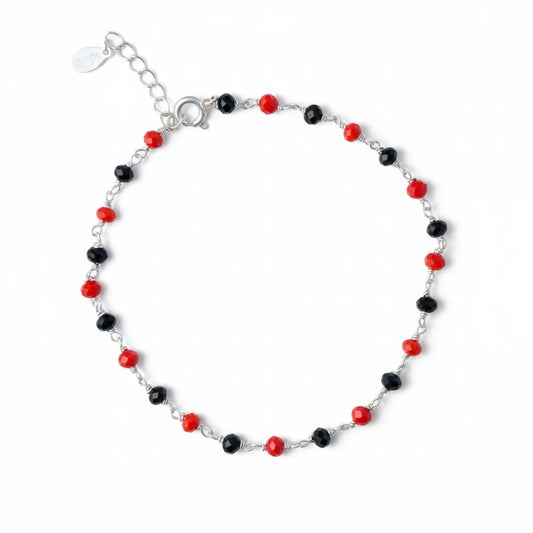 Silver Monochrome Pearl Bracelet