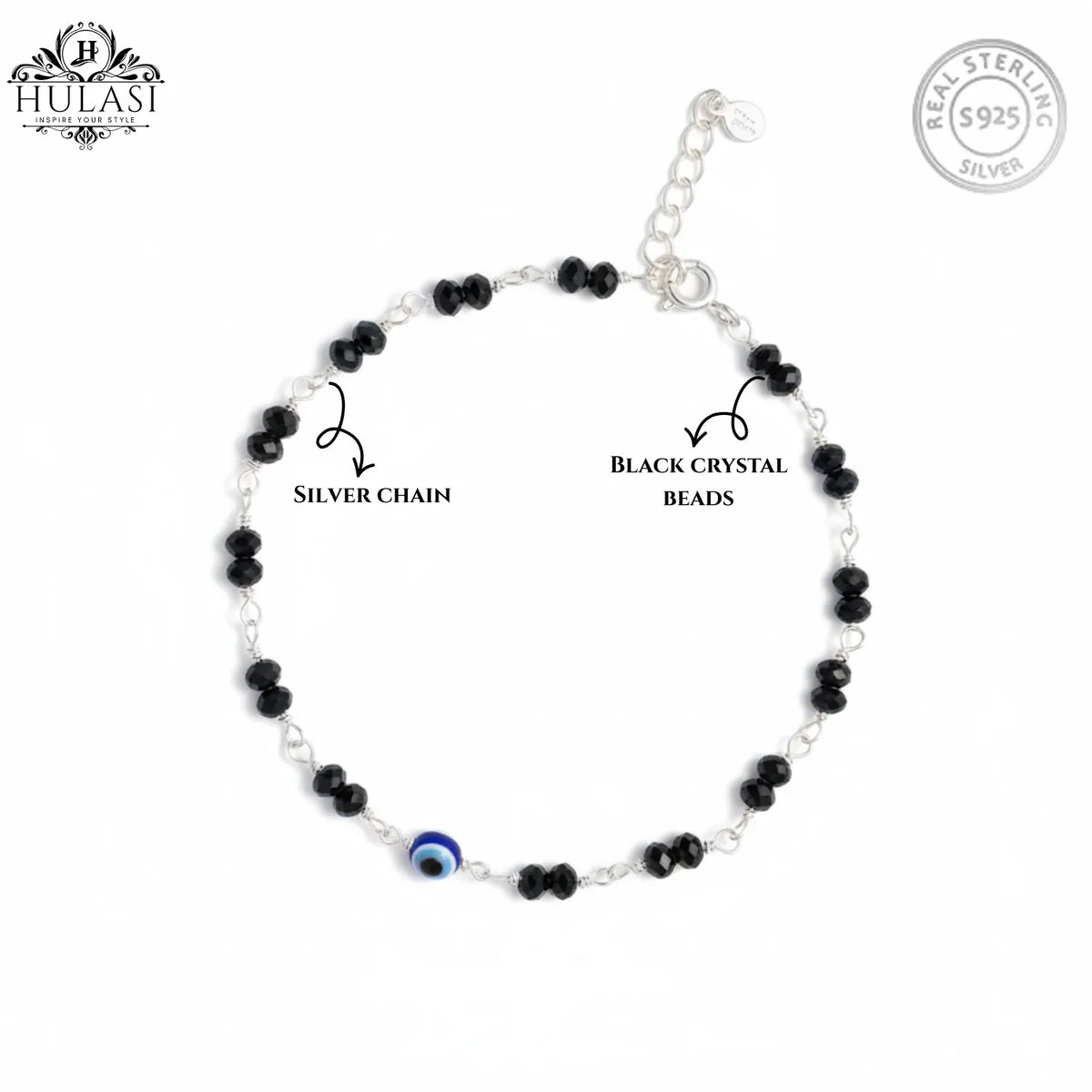 Silver Petal & Pearl Bracelet
