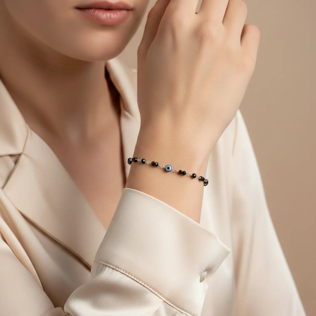 Silver Petal & Pearl Bracelet