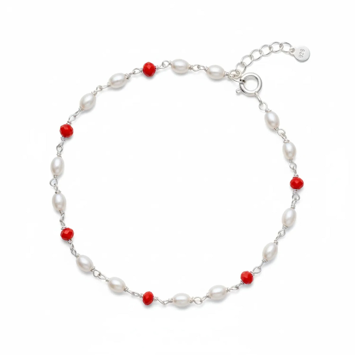 Silver Twin Rudraksha Bracelet
