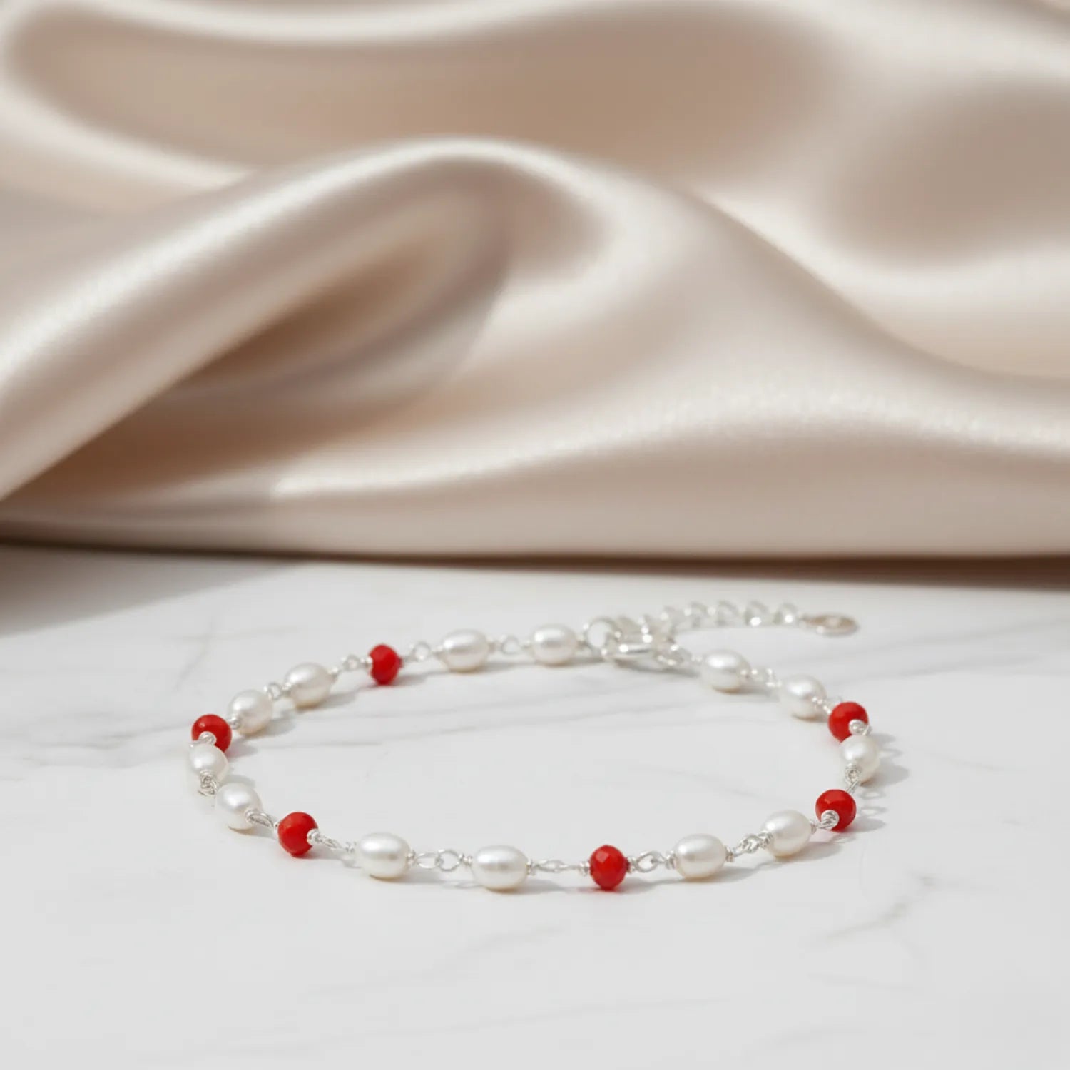 Silver Twin Rudraksha Bracelet