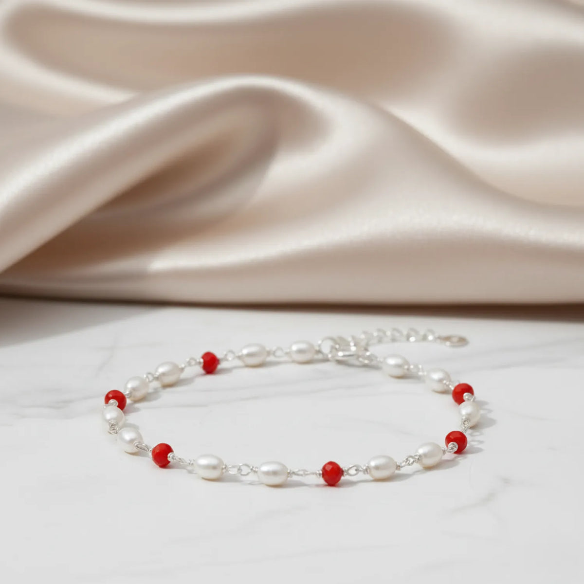 Silver Twin Rudraksha Bracelet