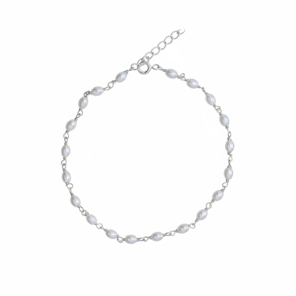 Silver Rudra-Pearl Fusion Bracelet
