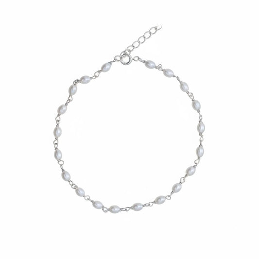 Silver Rudra-Pearl Fusion Bracelet