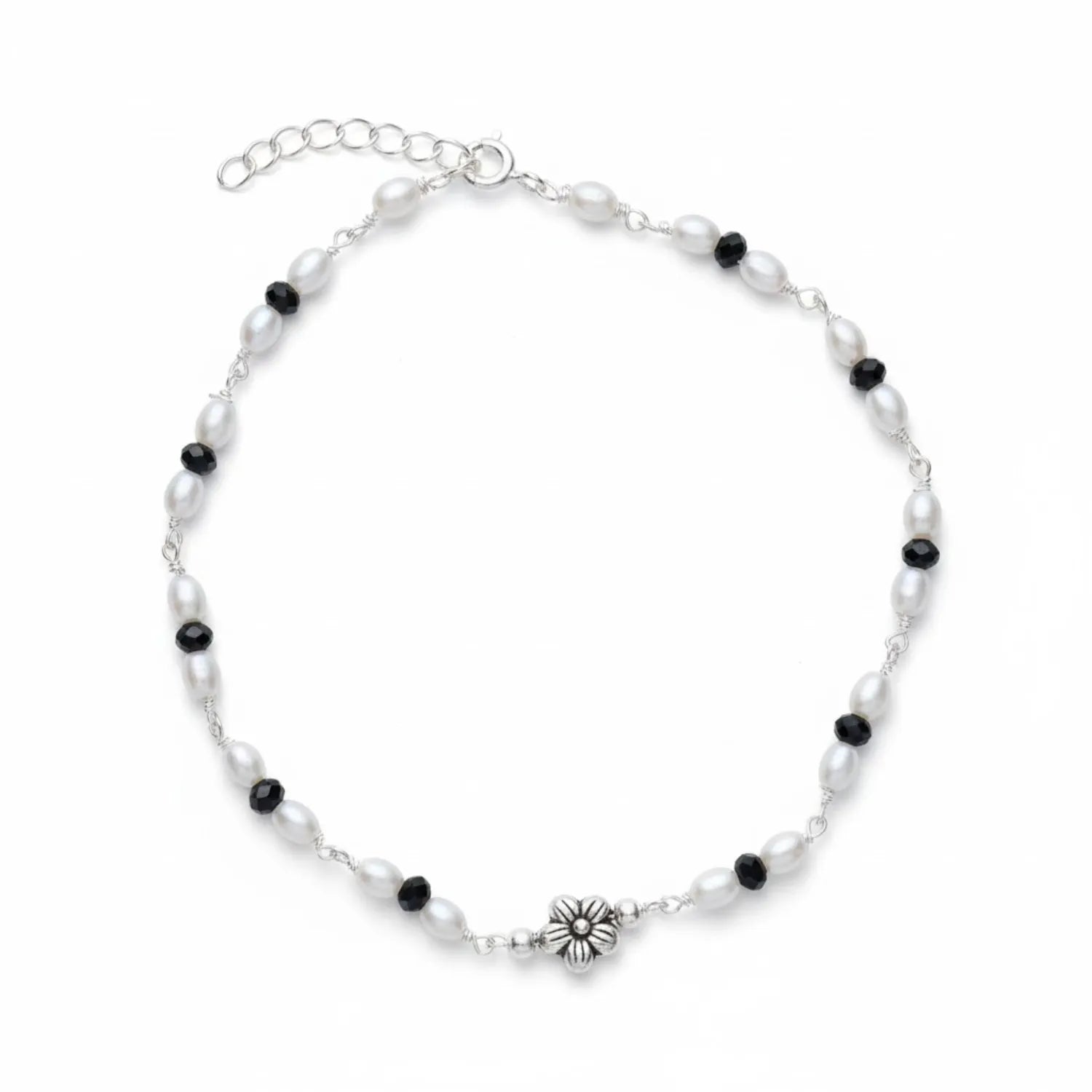 Silver Crimson Night Bracelet
