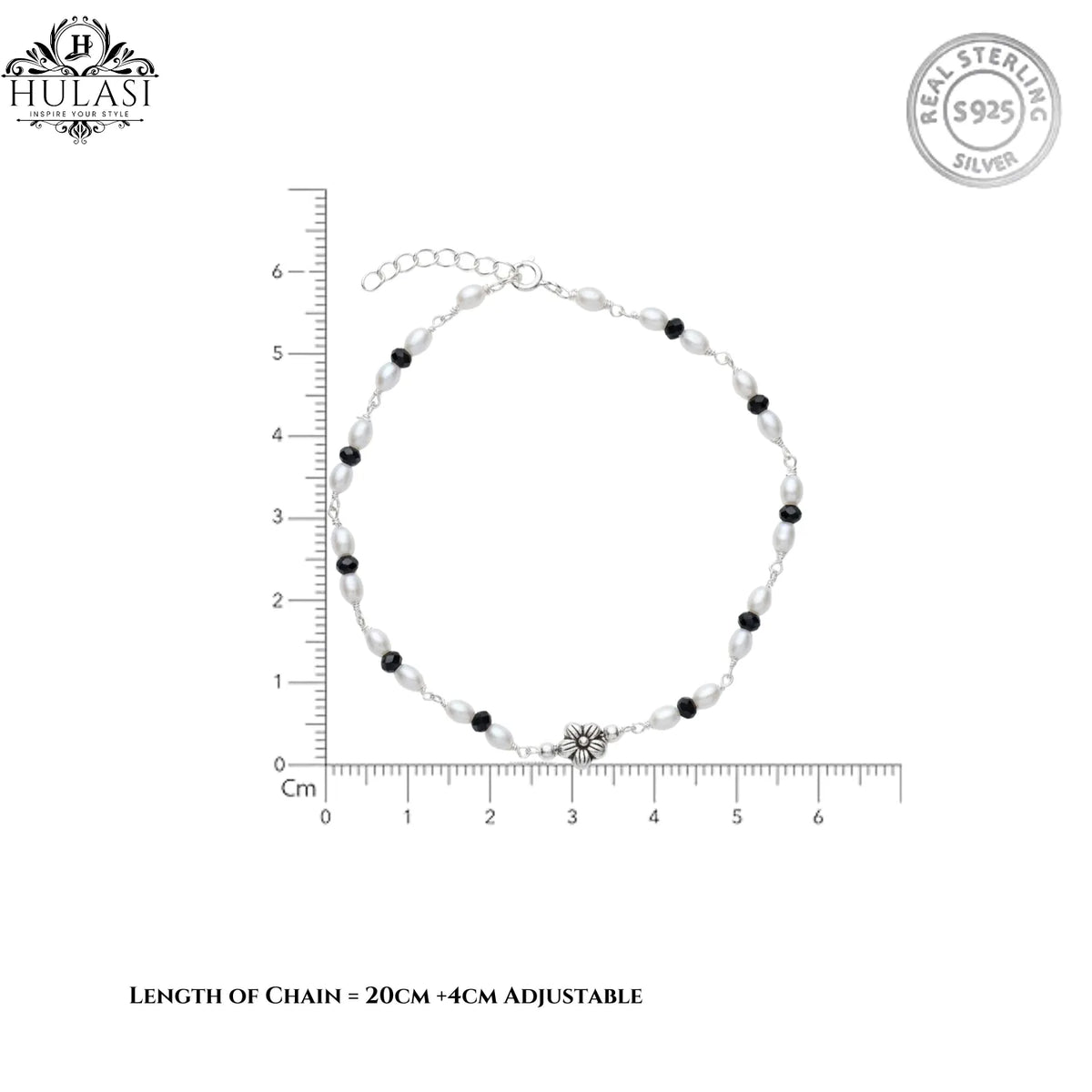 Silver Crimson Night Bracelet