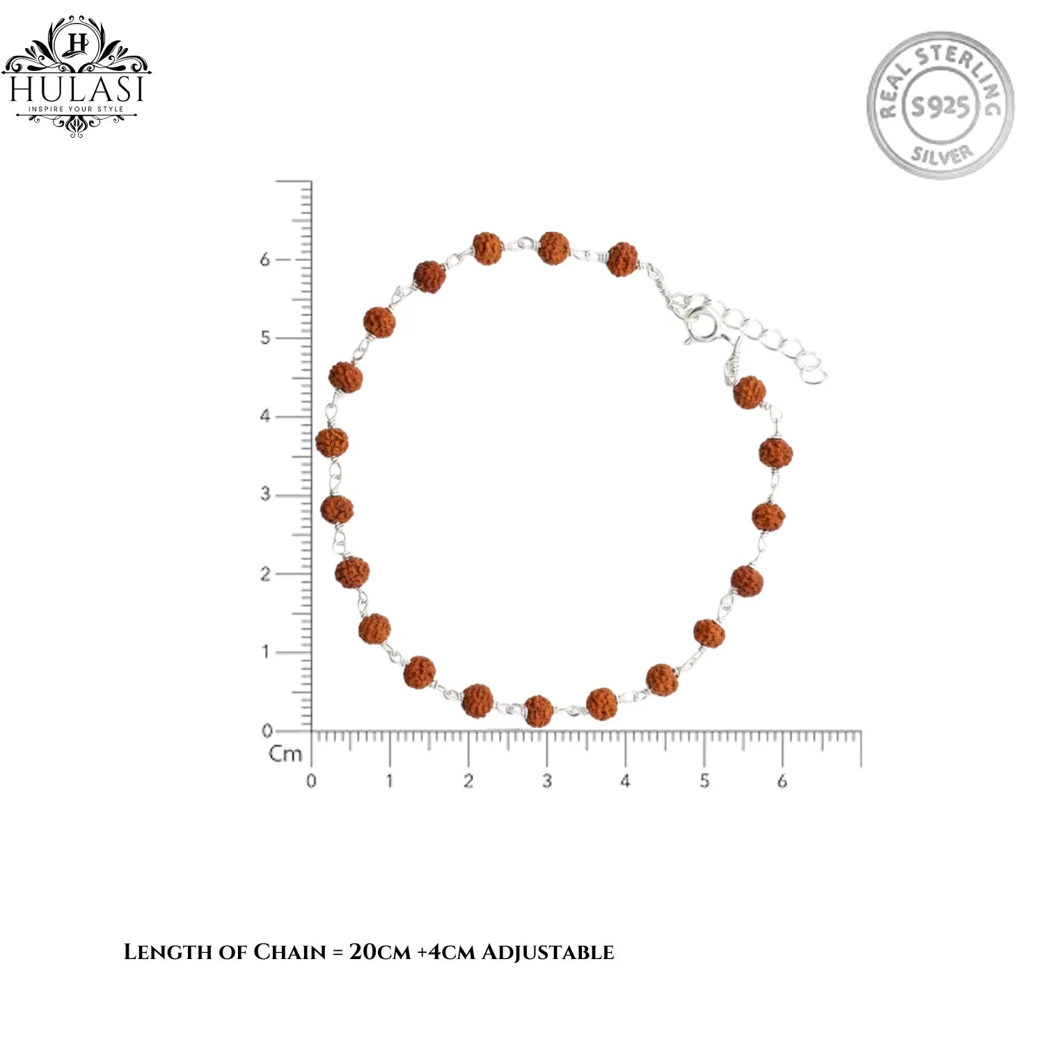 Silver Spiritual Rudraksha Bracelet