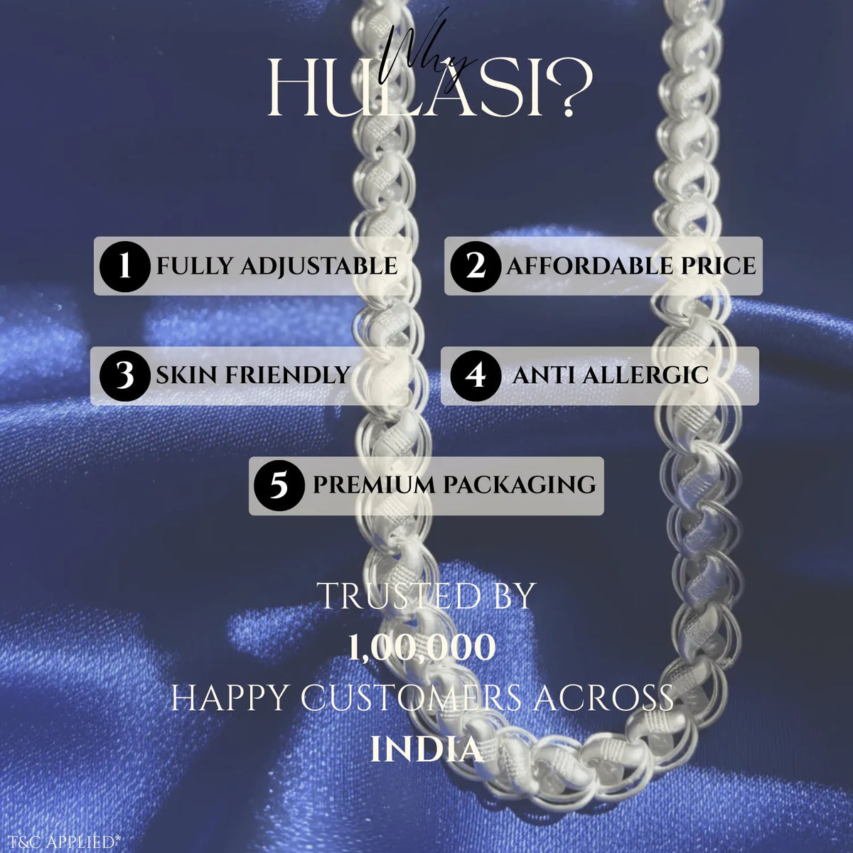 Hulasi 925 Sterling Silver Textured Round Link Chain Necklace For Men Women 60cm