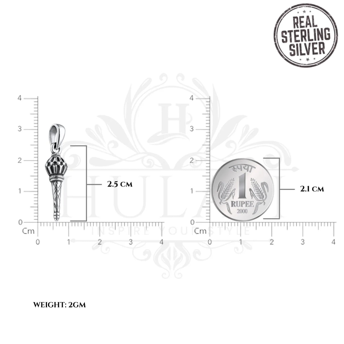 Gada Mace Weapon Pendant – Hanuman's Symbol