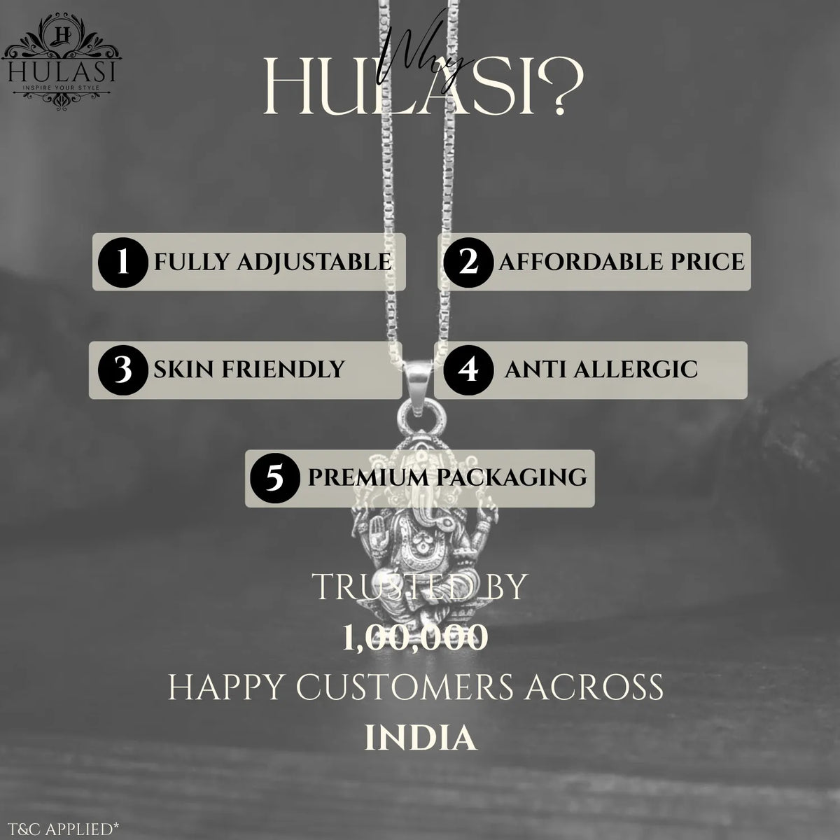 Ganesh Ji Antique Silver Pendant – 925 Sterling