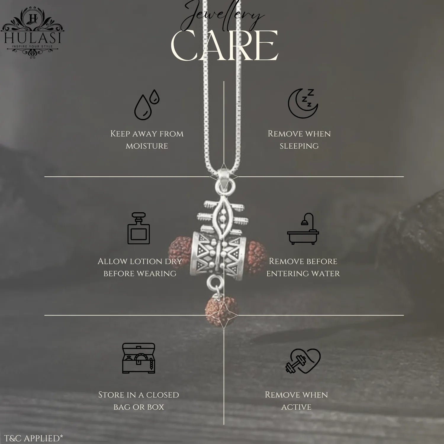 Trishul Eye Rudraksha Silver Pendant