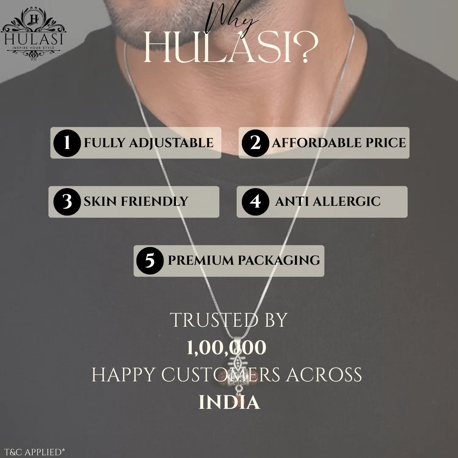 Trishul Eye Rudraksha Silver Pendant