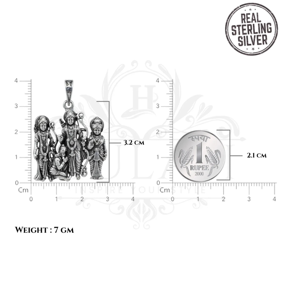 Ram Darbar Oxidised Silver Locket