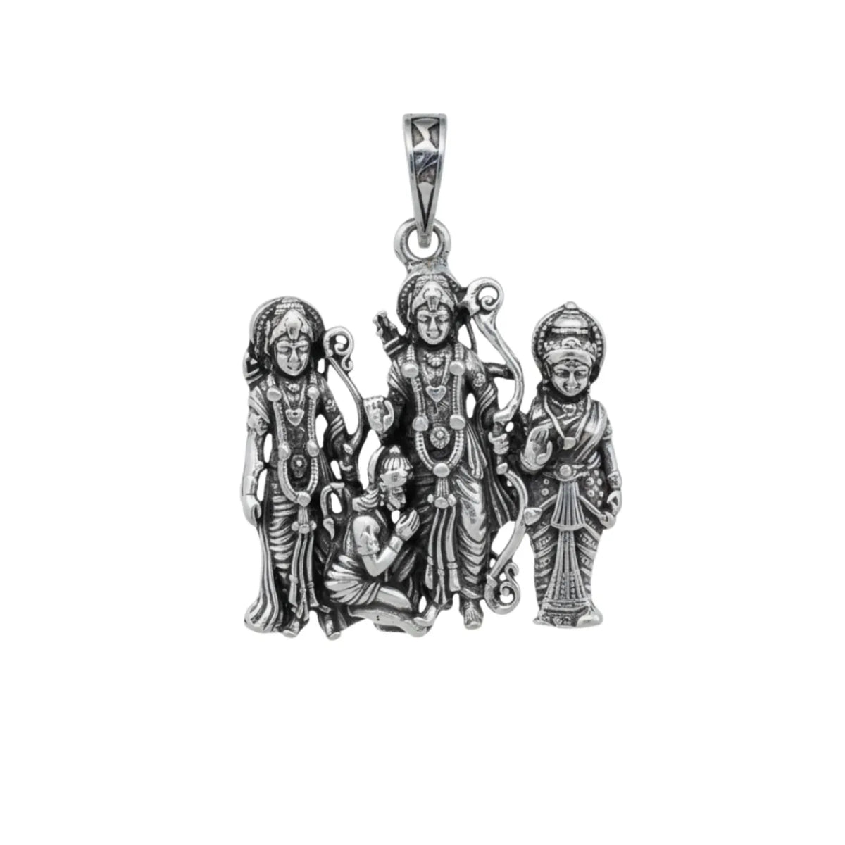 Ram Darbar Oxidised Silver Locket