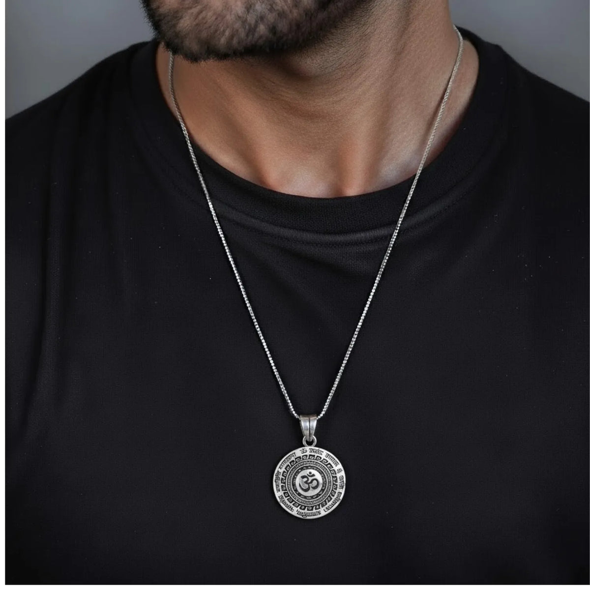 Maha Mrityunjaya Mini Yantra Om Pendant