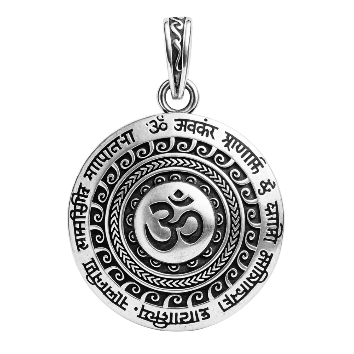 Maha Mrityunjaya Mini Yantra Om Pendant
