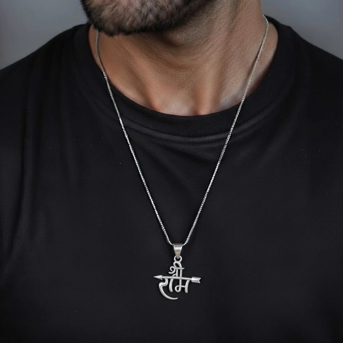 Ram Naam Dhanush Sterling Silver Pendant