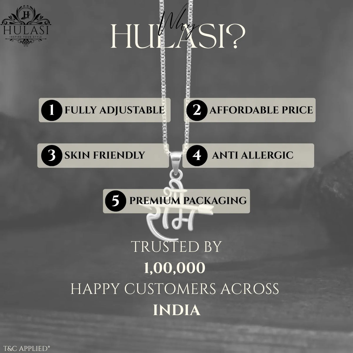 Ram Naam Dhanush Sterling Silver Pendant