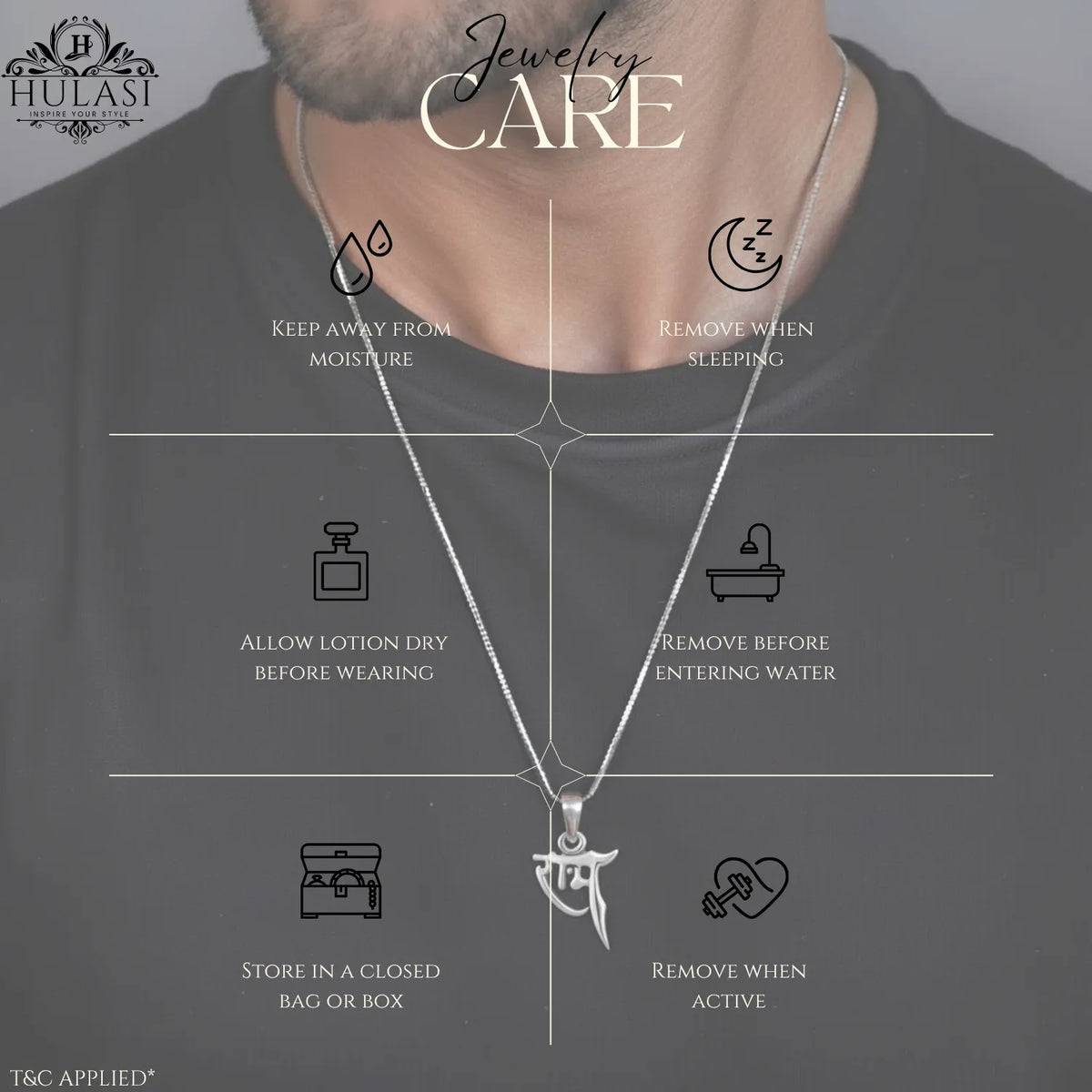 Ram Calligraphy Silver Locket – Pure Sterling