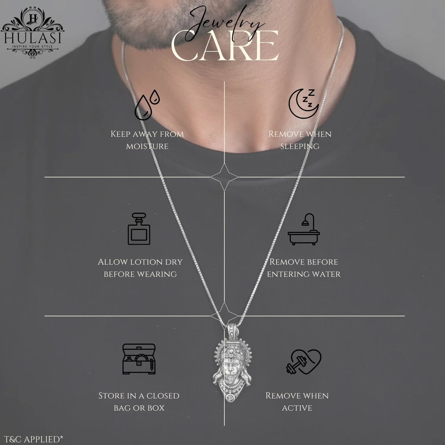 Maharaja Hanuman Face Sterling Oxidised Locket