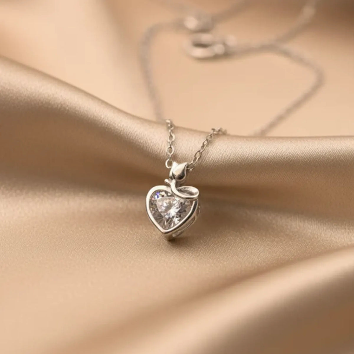 Hulasi 925 Sterling Silver Heart Drop Pendant For Women & Girls | CZ Design | 1.2 Cm