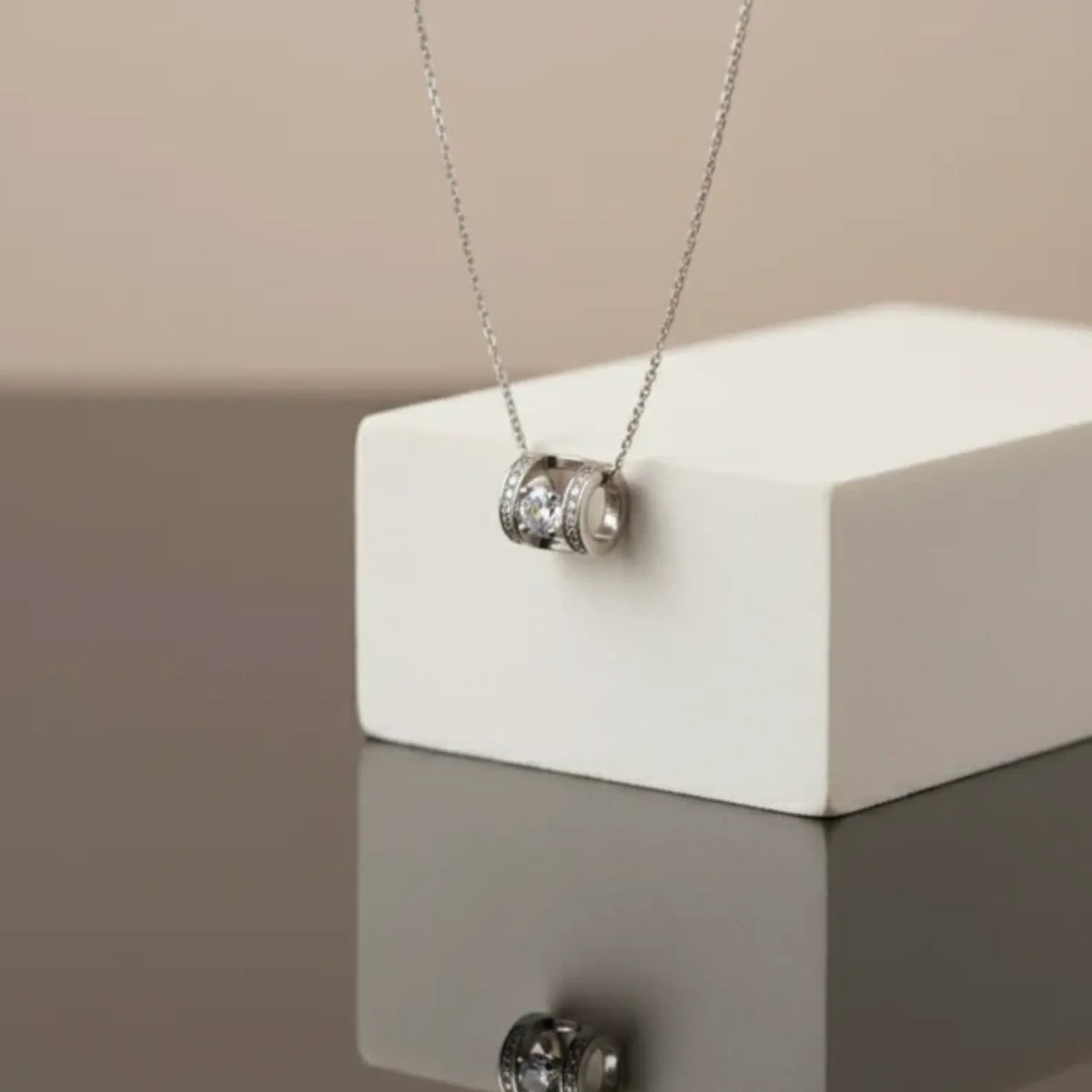 Hulasi 925 Sterling Silver Square CZ Pendant For Women & Girls | Minimal Design | 1 Cm