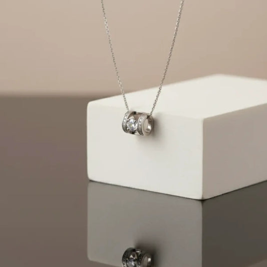Hulasi 925 Sterling Silver Square CZ Pendant For Women & Girls | Minimal Design | 1 Cm