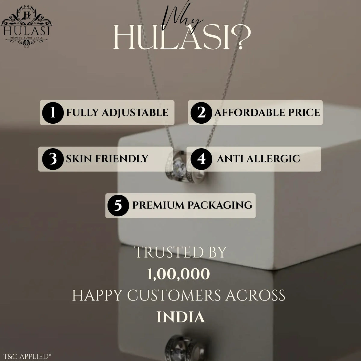 Hulasi 925 Sterling Silver Square CZ Pendant For Women & Girls | Minimal Design | 1 Cm