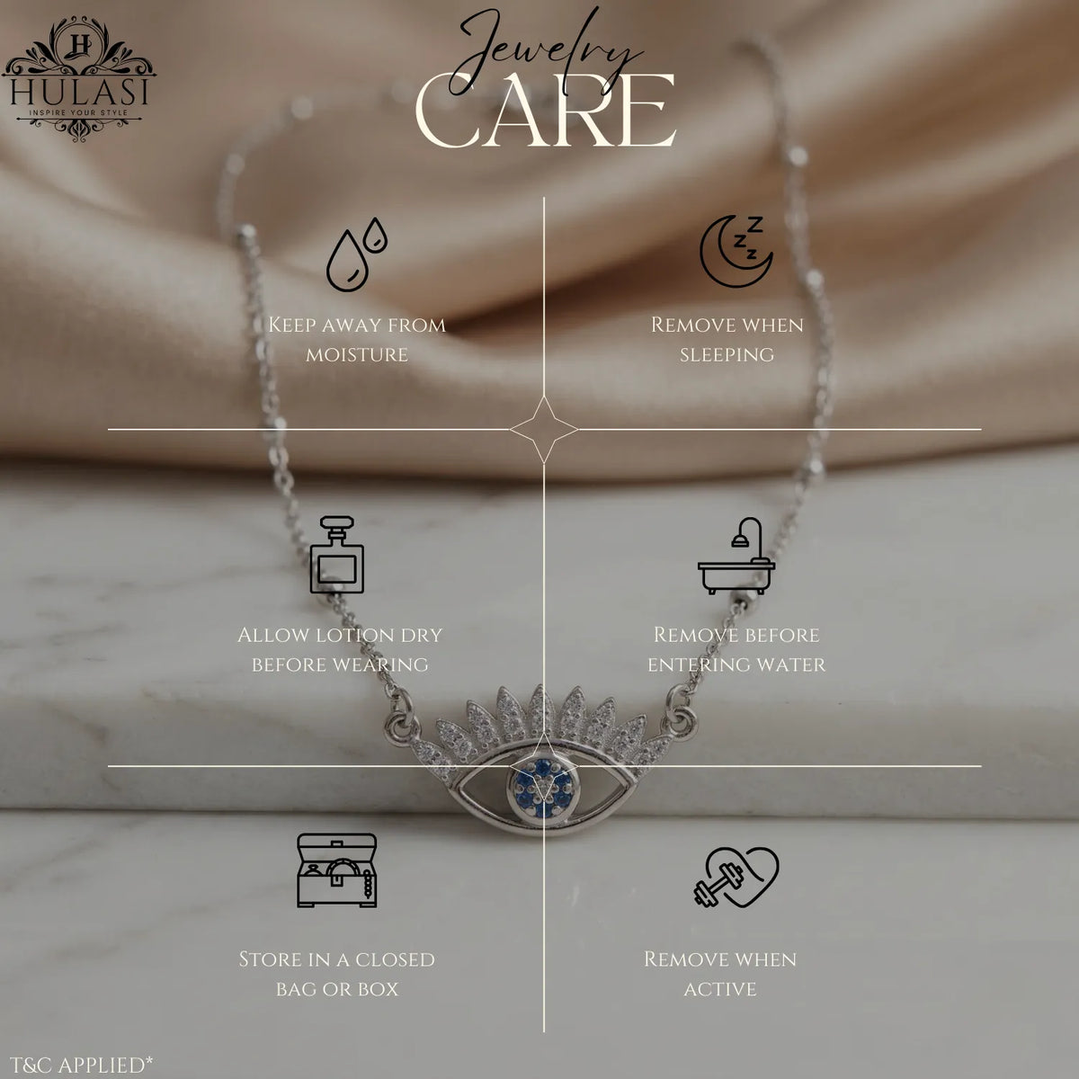 Hulasi 925 Sterling Silver Evil Eye Pendant For Women & Girls | Blue Stone CZ Design | 2.6 Cm