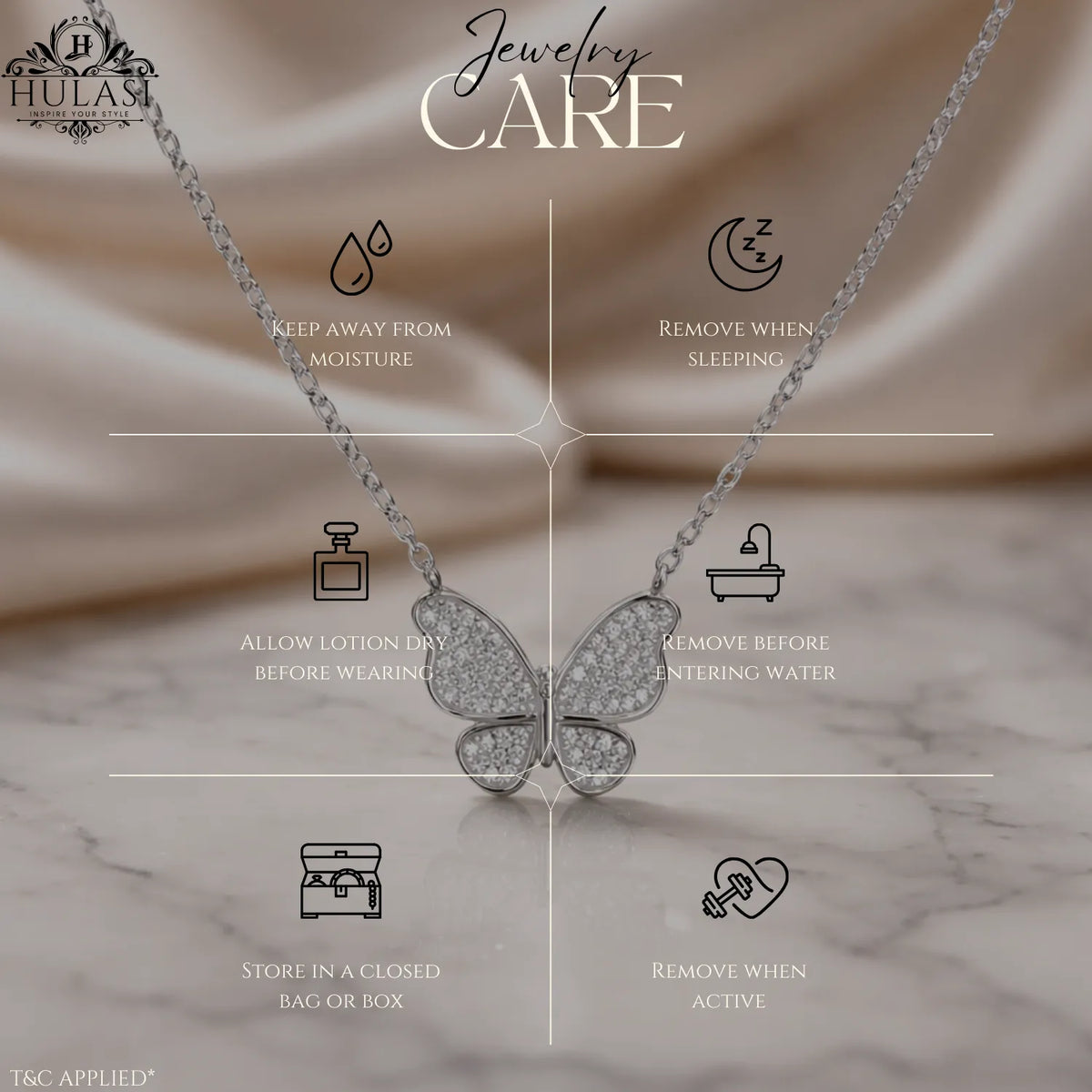 Hulasi 925 Sterling Silver Butterfly Pendant For Women & Girls | CZ Studded Design | 2.6 Cm