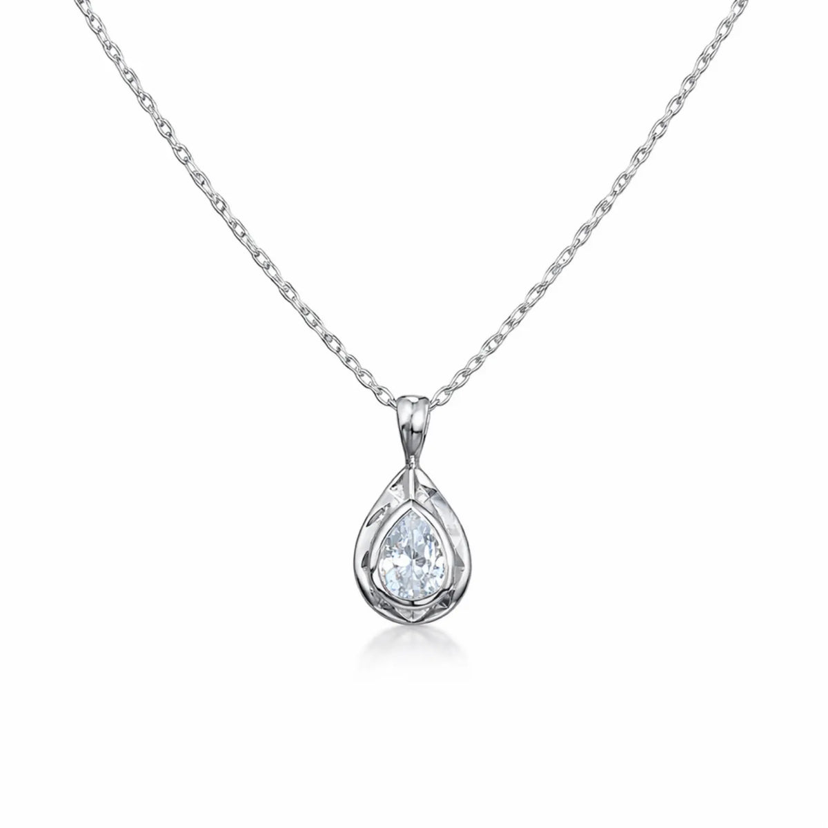 Hulasi 925 Sterling Silver Classic Solitaire Pendant For Women & Girls | CZ Design | 1.5 Cm