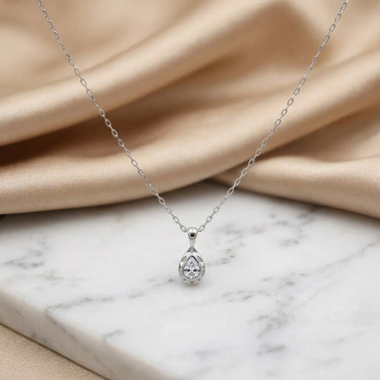Hulasi 925 Sterling Silver Classic Solitaire Pendant For Women & Girls | CZ Design | 1.5 Cm