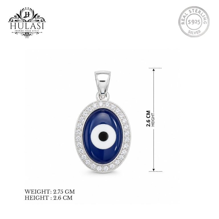 925 Sterling Silver Blue Evil Eye Pendant | Hulasi