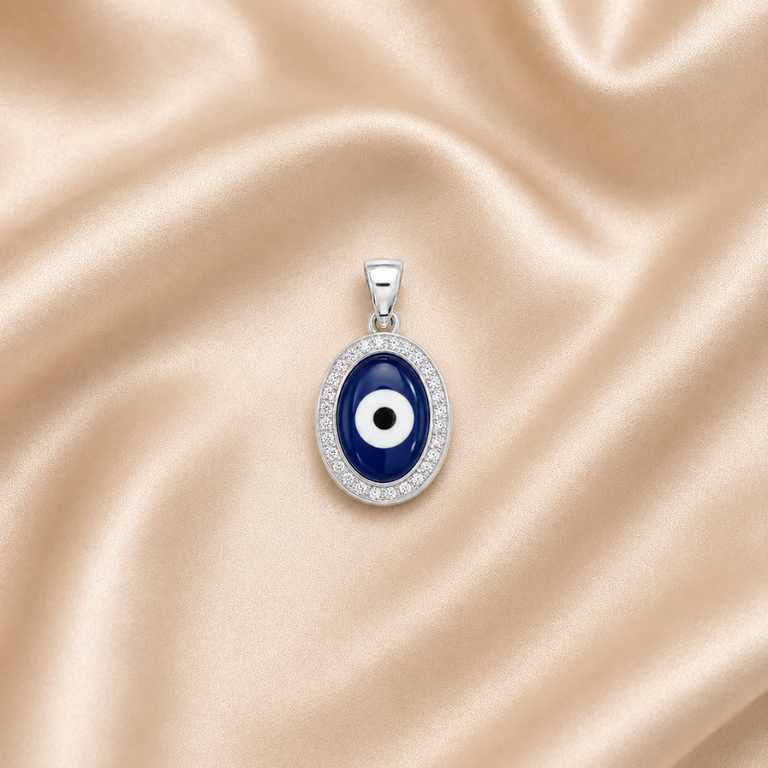 925 Sterling Silver Blue Evil Eye Pendant | Hulasi