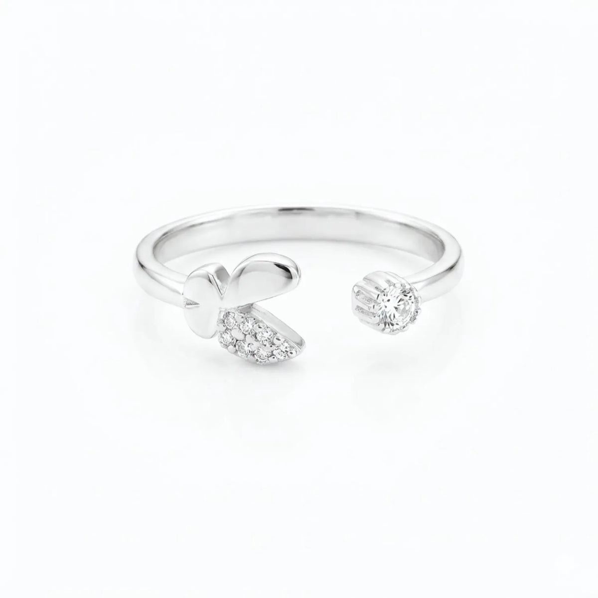 Hulasi Sterling Silver Minimalist Adjustable Band Ring For Everyday Wear