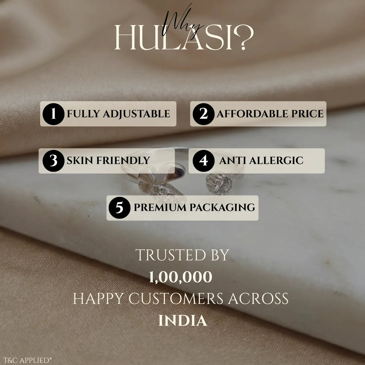 Hulasi Sterling Silver Minimalist Adjustable Band Ring For Everyday Wear