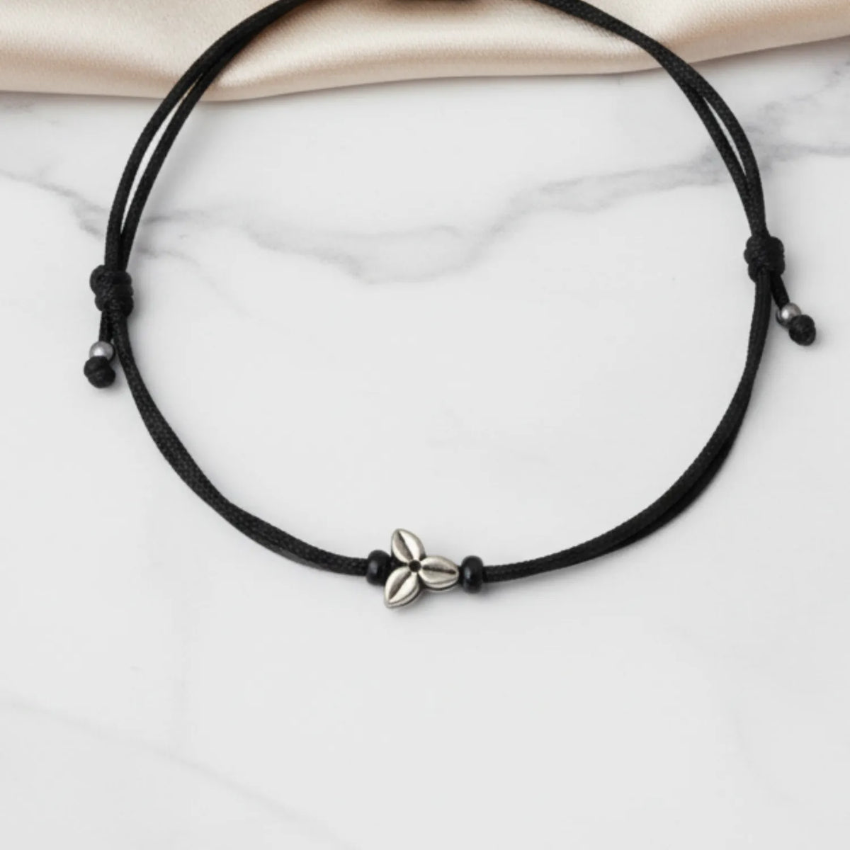 Sterling Streamline Braided Anklet